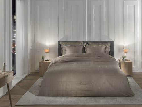 Heckett & Lane Heckett & Lane Diamante Dekbedovertrek 200 Taupe Grey