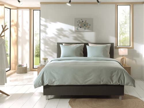 Yellow Yellow Chambray Dekbedovertrek 200x200/220 Jade Green