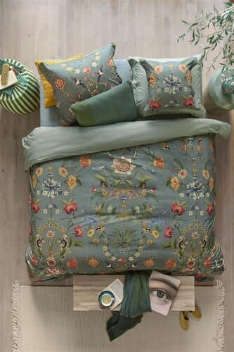 Pip Studio Pip Studio Botanico Verde Dekbedovertrek Blauw 260x200/220 cm