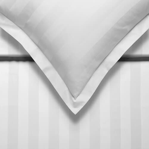 Vandyck Vandyck Purity 86 Stripe Dekbedovertrek Lits-jumeaux XL (260x240) white