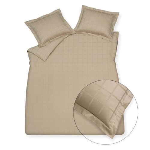 Vandyck Vandyck Home 78 Check 300Tc Dekbedovertrek Lits-jumeaux XL (260x240) stone