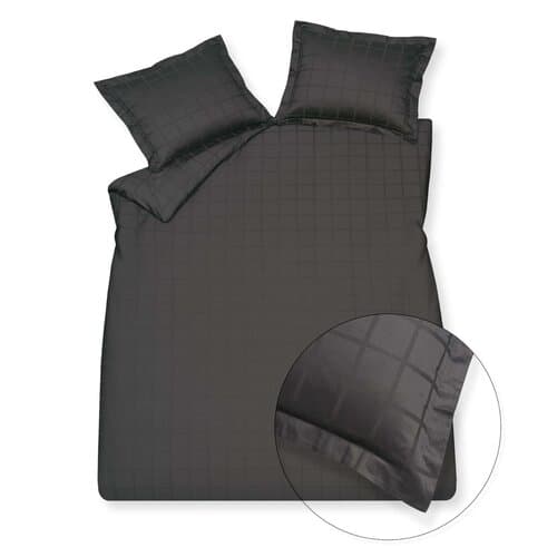 Vandyck Vandyck Home 78 Check 300Tc Dekbedovertrek Lits-jumeaux XL (260x240) off black