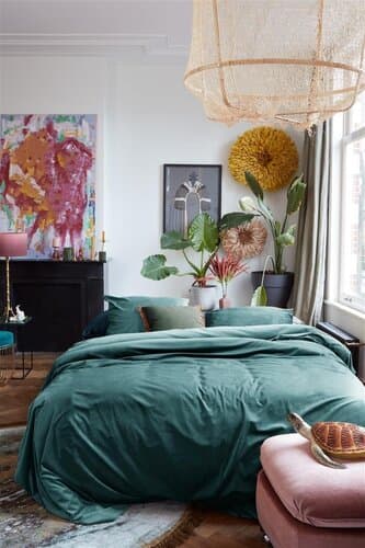 At Home by Beddinghouse At Home by Beddinghouse Tender dekbedovertrek Green 200x200/220