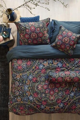 Pip Studio Pip Studio Il Ricamo Dekbedovertrek Donkerblauw 260x200/220 cm