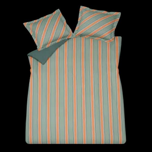 Vandyck Vandyck Dekbedovertrek Preppy Stripe smokegreen Lits-jumeaux (240x200/220 )