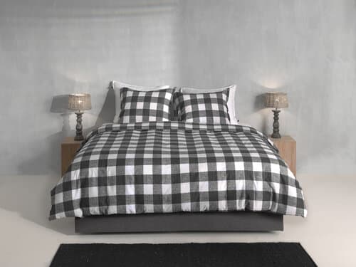 Zo! Home Zo! Home Quattro di Lino Dekbedovertrek 200x200/220 Dark Grey