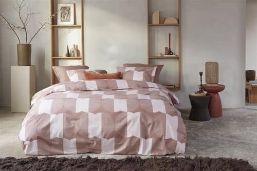 VT wonen VTwonen dekbedovertrek Check Mate Terra 240x200/220