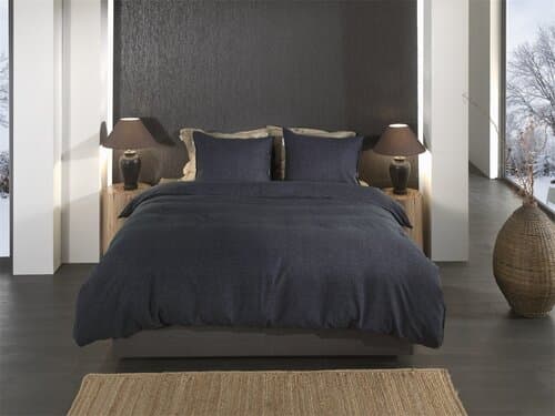 Heckett & Lane Heckett & Lane Franela Dekbedovertrek 240x200/220 Dark Blue