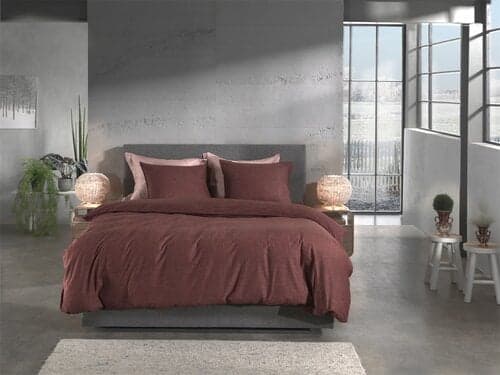 Heckett & Lane Heckett & Lane Franela Dekbedovertrek 200x200/220 Brandy Brown