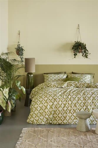 Beddinghouse Beddinghouse Dekbedovertrek Mae Groen 240x200/220 cm