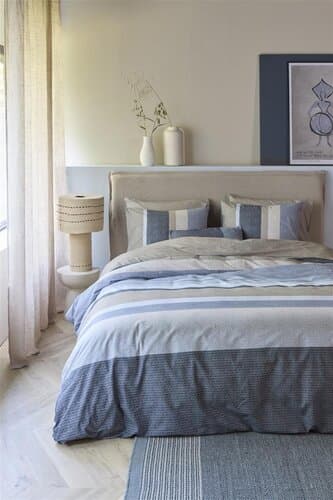 Beddinghouse Beddinghouse Dekbedovertrek Jorren Blauw Grijs 260x200/220 cm