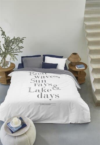 Rivièra Maison Riviera Maison Dekbedovertrek Lake Days - Marineblauw 240x200/220 cm