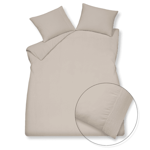 Vandyck Vandyck Dekbedovertrek PURE 07 YD W.BAND stone 2-persoons (200x200/220 )