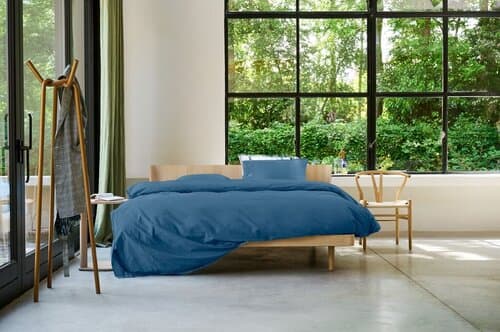 Auping Auping Navy Blue Satin dekbedovertrek 240x200/220 Navy