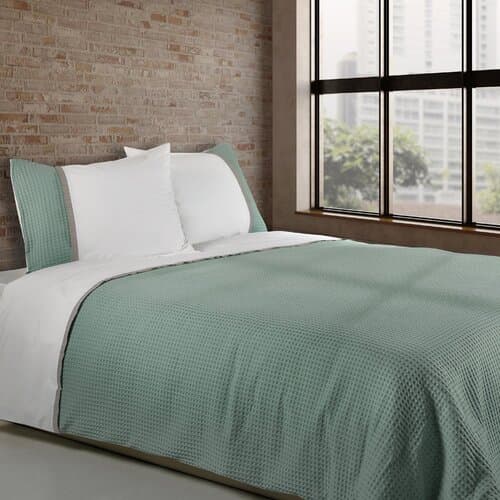 Dommelin Dommelin Dekbedovertrek Bari Percal 200TC Spargroen-Muisgrijs 260x200/220 cm