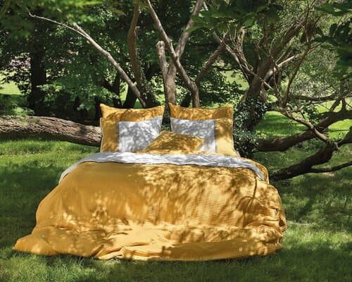 Dommelin Dommelin Dekbedovertrek Bari Percal 200TC Ecru-Ambergeel 240x200/220 cm