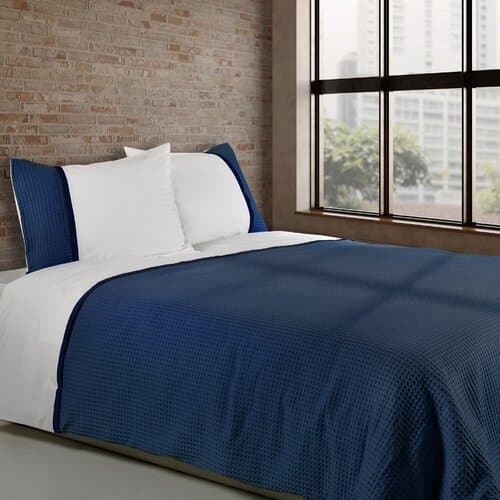 Dommelin Dommelin Dekbedovertrek Bari Percal 200TC Jeansblauw-Navy 260x200/220 cm