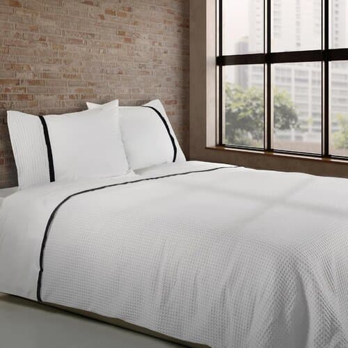 Dommelin Dommelin Dekbedovertrek Bari Percal 200TC Wit-Zwart 260x200/220 cm