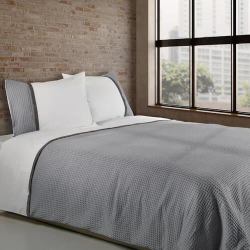 Dommelin Dommelin Dekbedovertrek Bari Percal 200TC Muisgrijs-Leisteengrijs 240x200/220 cm