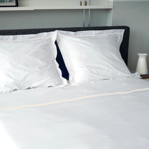 Dommelin Dommelin Dekbedovertrek Cortina Percal 200TC Wit-Ecru 200x200/220