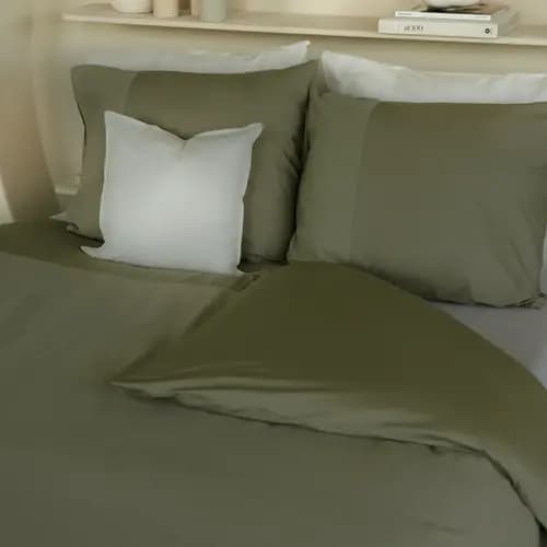 Dommelin Dommelin Dekbedovertrek Liva Percal 200tc Olijf 200x200/220