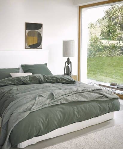 Marc O'Polo Marc O'Polo dekbedovertrek Senja green 200x220