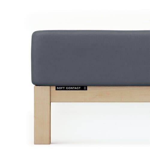 Schlafgut Schlafgut Soft Contact Jersey Flanel Hoeslaken M - 120x200 - 130x200 556 Grey Deep