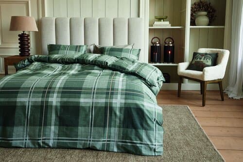 Rivièra Maison Rivièra Maison Dekbedovertrek Tartan Check Groen 240x200/220 cm
