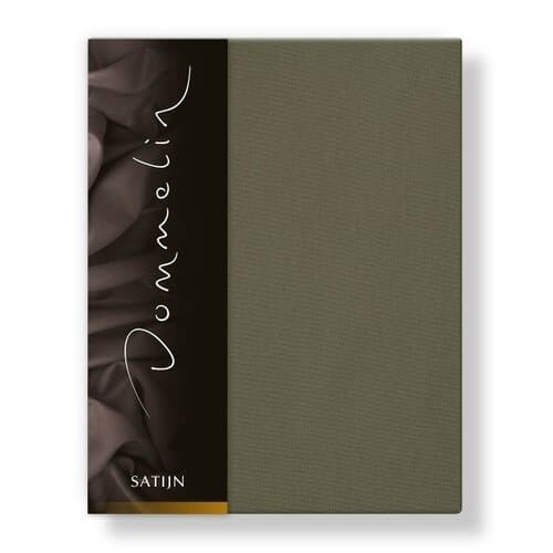 Dommelin Dommelin Hoeslaken Uni Satijn 300TC 589 Olijf 200x200/30