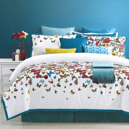 Dommelin Dommelin Dekbedovertrek Butterfly Satijn 300TC Multikleur 200x200/220 cm