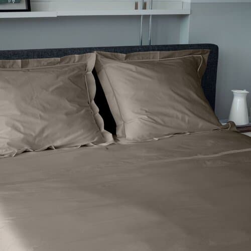 Dommelin Dommelin Dekbedovertrek Cortina Percal 200TC Taupe-Taupe 260x200/220