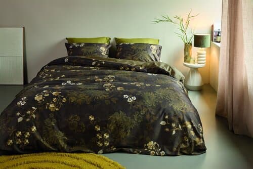 Beddinghouse Beddinghouse Dekbedovertrek Darcy Olive Green 200x200/220 cm