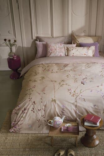 Pip Studio Pip Studio Dekbedovertrek Bamboo Blossom Khaki 240x200/220 cm
