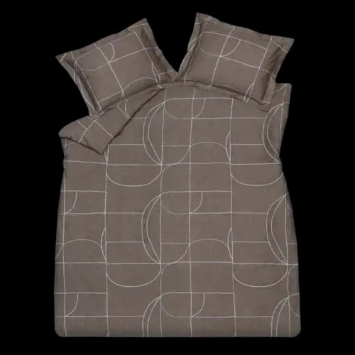 Vandyck Vandyck Puzzle dekbedovertrek 200x200/220 Espresso