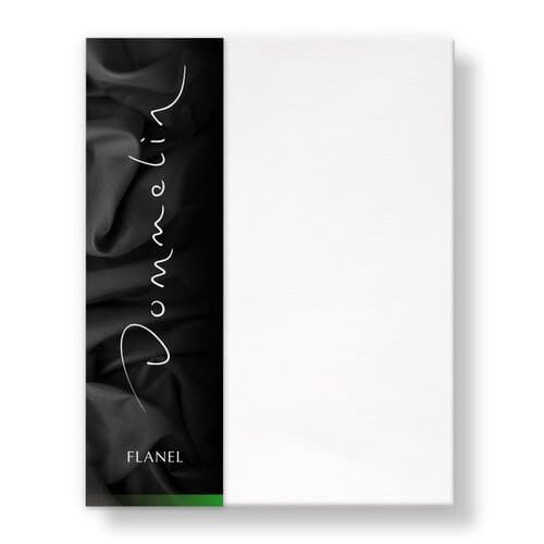 Dommelin Dommelin Hoeslaken Uni Flanel Wit 180x200/30