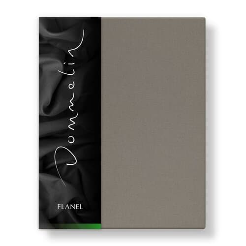 Dommelin Dommelin Hoeslaken Uni Flanel Taupe 180x200/30