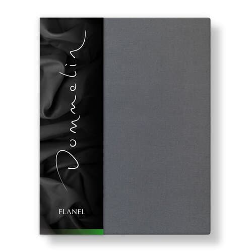 Dommelin Dommelin Hoeslaken Uni Flanel Olifantgrijs 180x200/30