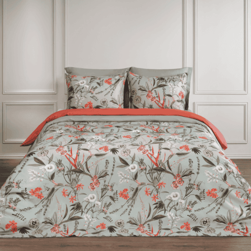 Dommelin Dommelin Dekbedovertrek Silvestre Satijn 400tc Spargroen 240x200/220 cm