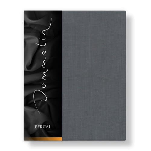 Dommelin Dommelin Split Topper Hoeslaken Uni Percal 200TC 555 Olifantgrijs 180x210/9 S90