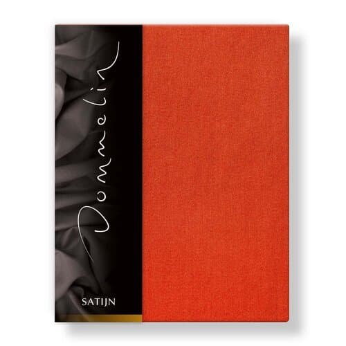 Dommelin Dommelin Hoeslaken Uni Satijn 300TC 577 Terracotta 200x200/30