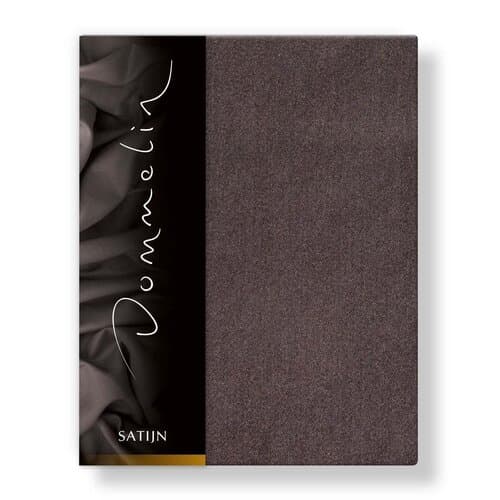 Dommelin Dommelin Hoeslaken Uni Satijn 300TC 557 Bruin 120x200/30