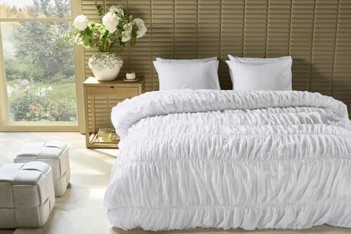 Rivièra Maison Rivièra Maison Dekbedovertrek Ruffle Wit 260x200/220 cm
