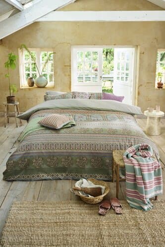 Pip Studio Pip Studio Dekbedovertrek Bollywood Dreams Groen 260x200/220 cm