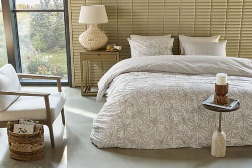 Rivièra Maison Rivièra Maison Dekbedovertrek Palm Paradise Zand 200x200/220 cm