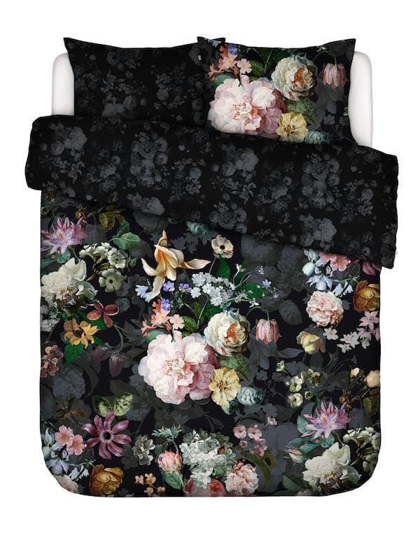 Essenza Fleur Festive Blooming black Dekbedovertrek