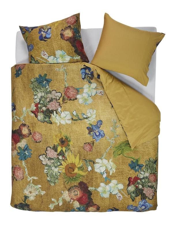 Beddinghouse x Van Gogh Museum Partout des Fleurs dekbedovertrek Gold