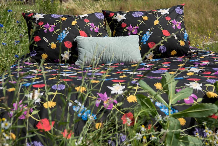 Snurk dekbedovertrek Bouquet black
