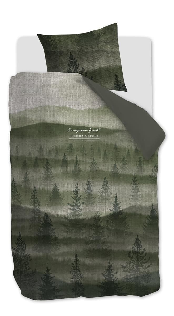 Riviera Maison Evergreen Dekbedovertrek Groen
