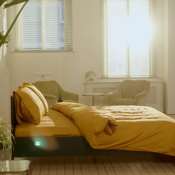 Kayori Giza dekbedovertrek Egyp. Katoensatijn Brons