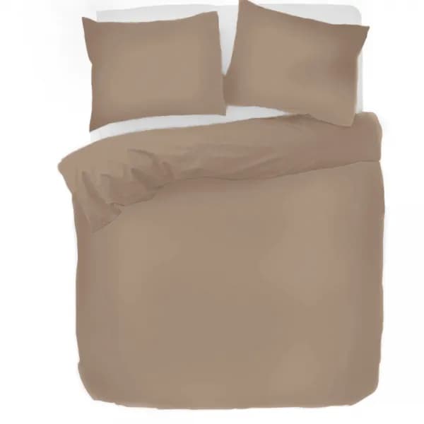 Kayori Dekbedovertrek Shizu Katoenperkal Taupe 240 x 200/220 cm